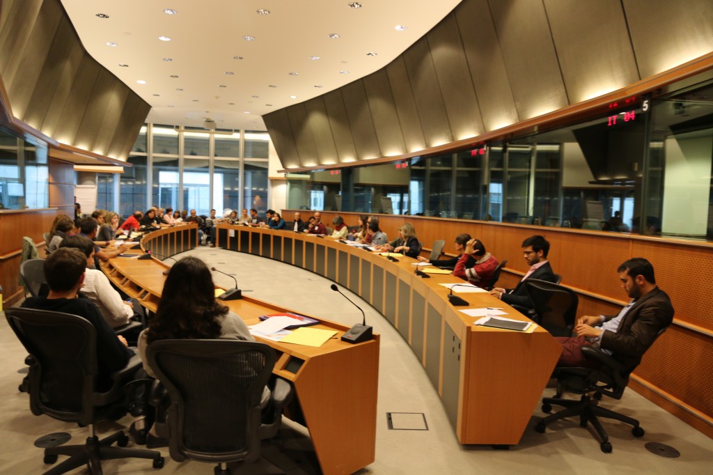 Un aspecto de la reunión en el Parlamento Europeo