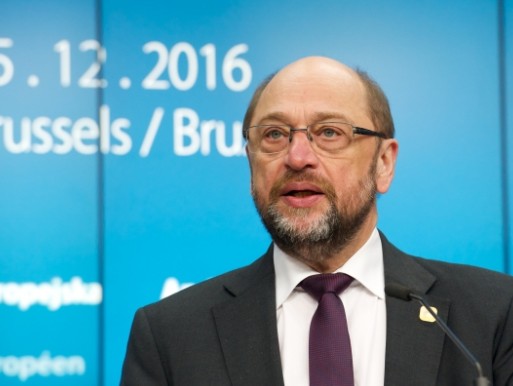 El ya expresidente del Parlamento Europeo Martin Schulz en su última intervención ante el Consejo el pasado 15 de Diciembre